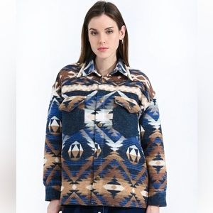 Molly Bracken printed shacket/overshirt